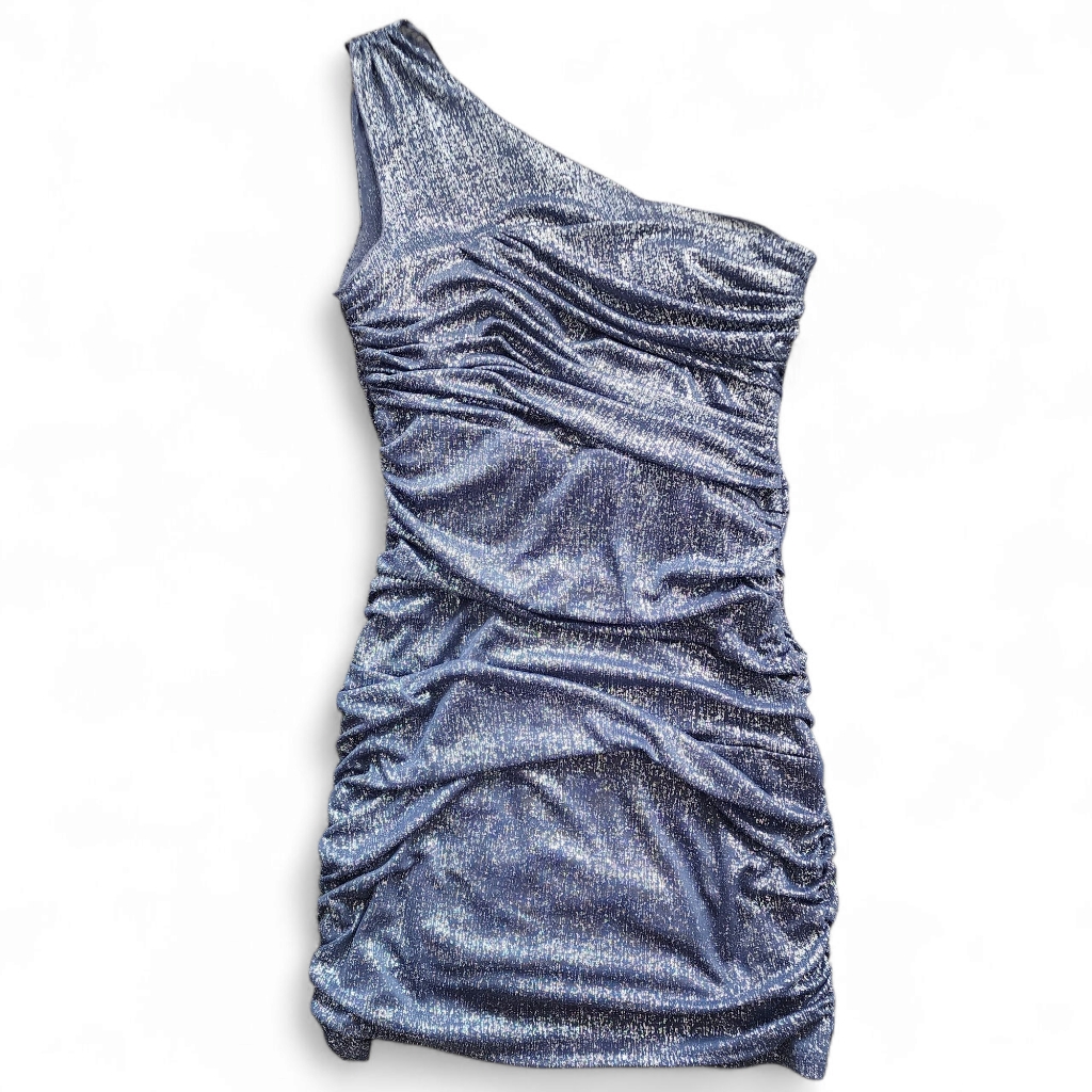 Vintage Y2k Nwt Fredericks Of Hollywood One Shoulder Ruched Mini Dress